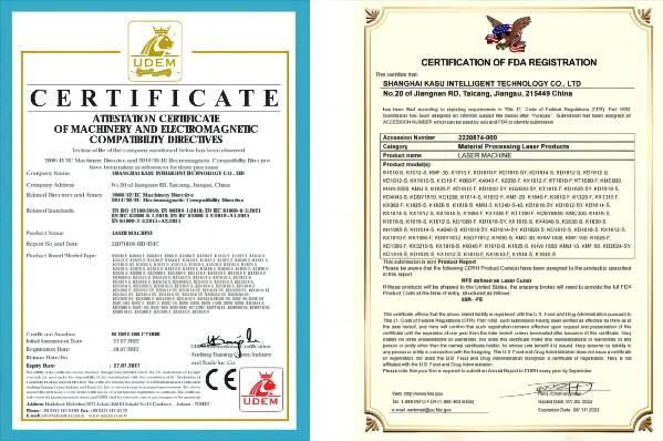 CE and FDA Certifications - KASU LASER 2