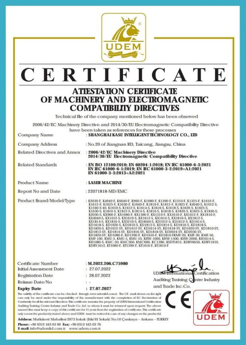 CE Certification - KASU Laser