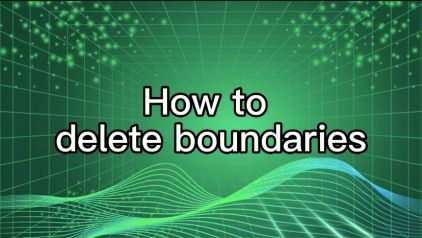 How to delete boundaries