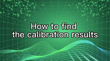 How to find the calibration results