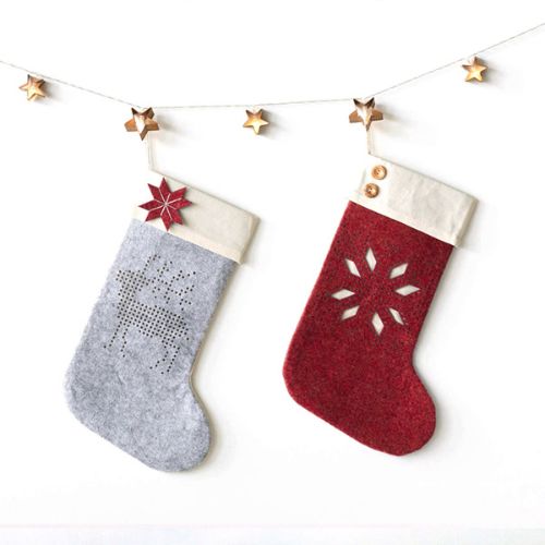 Laser Cut Fabric Christmas Stockings